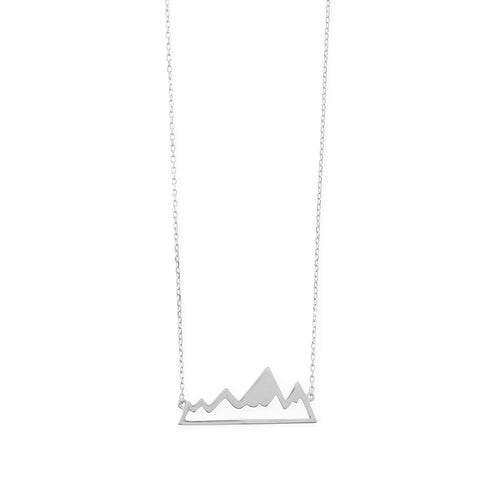 Mountain Range Pendant necklace in Sterling Silver