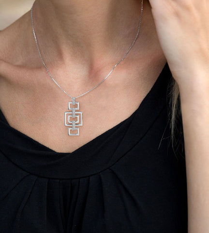 Dance Remix Pendant Necklace with Swarovski Crystal