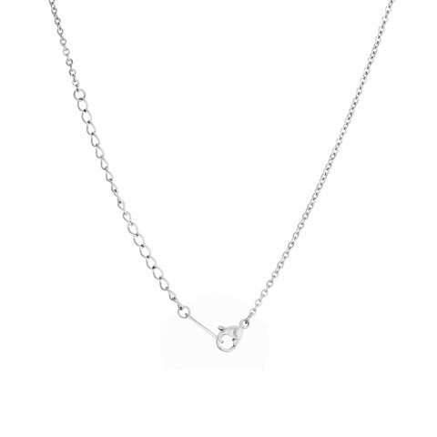 Stainless Steel Snowflake Pendant Necklace,18”