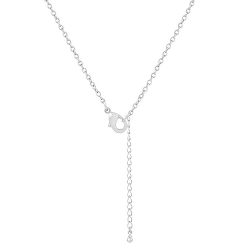 Samie Collection Rhodium Plated 6.49ctw Heart CZ Halo Pendant Necklace, 16"+2" Extender