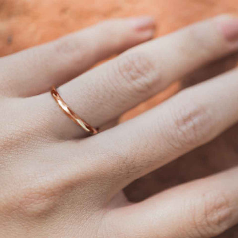 2mm Wedding Band in Rose Gold Plating
