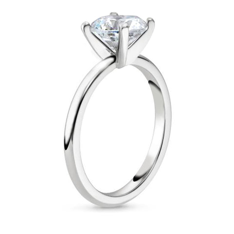 3.87 Carat Round CZ Solitaire Engagement Ring