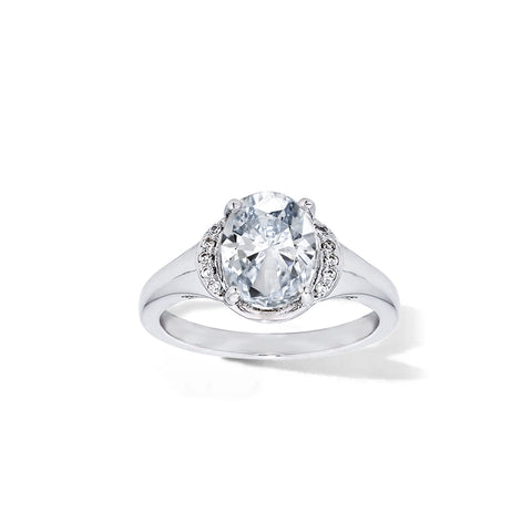 2.62ctw Oval CZ Engagement Ring
